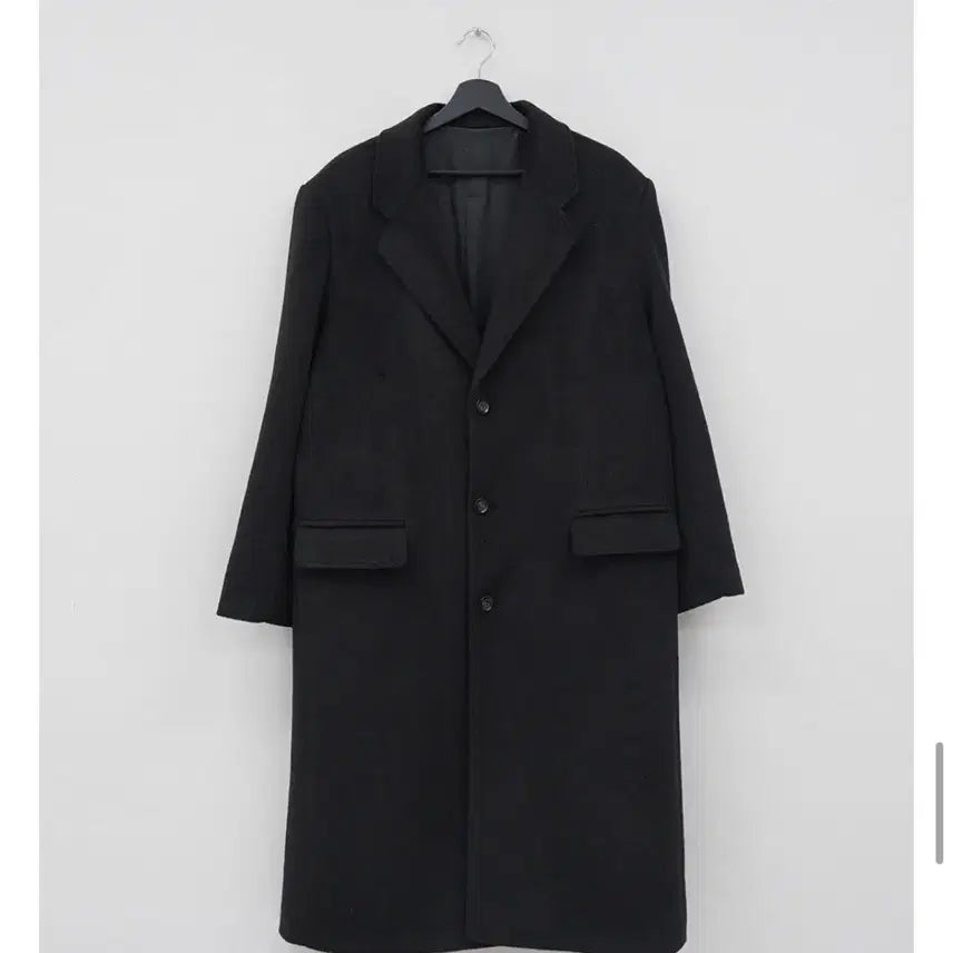 [BUNJANG] Manique Cayman Oversized Wool Long Coat / 매니크 케이먼 싱글 오버핏 울 롱 코트