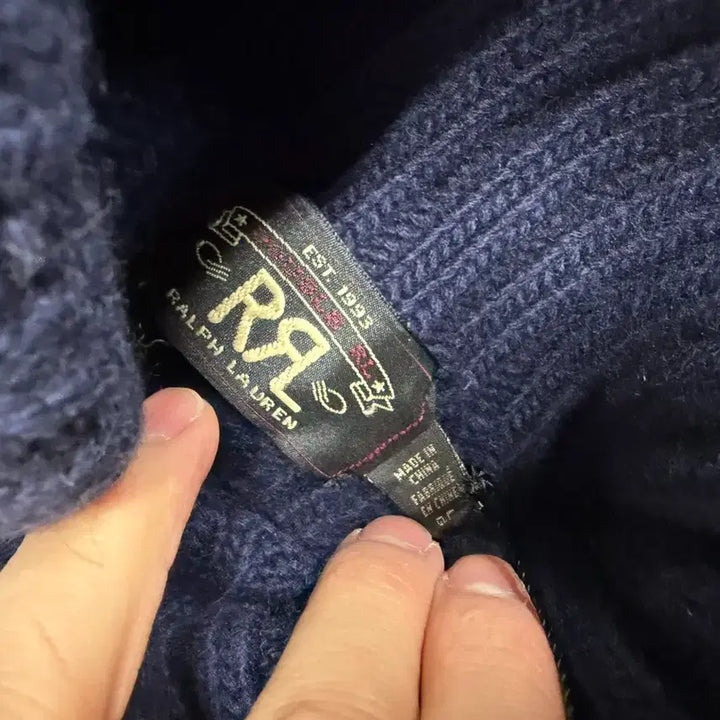 [BUNJANG] RRL Cable Knit L / RRL 더블알엘 케이블 니트 L
