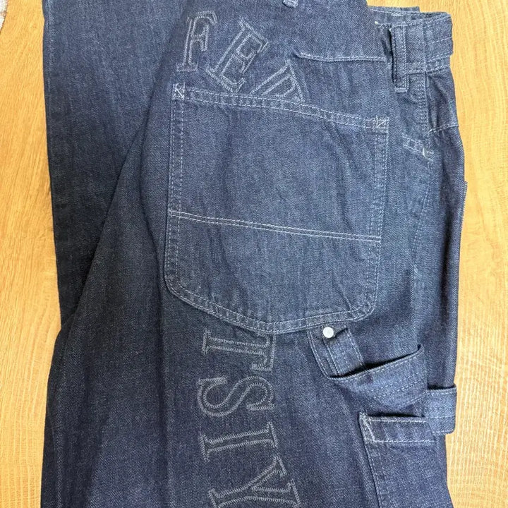 [BUNJANG] Polyteller Hammer Denim Pants Deep Indigo / [2]폴리테루 해머 데님팬츠 1.2v 자수버전 딥인디고 판매합니다