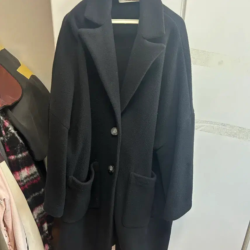 [BUNJANG] LIVIANA CONTI Black Wool Cashmere Coat M / LIVIANA CONTI 블랙 울캐시미어 코트 M