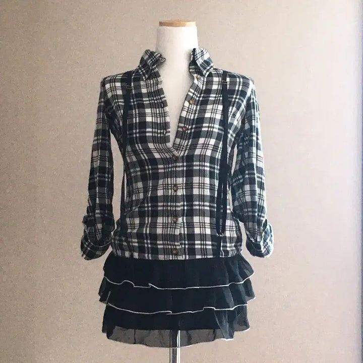 [BUNJANG] Checkered Suspender Dress / 체크 서스펜더 원피스