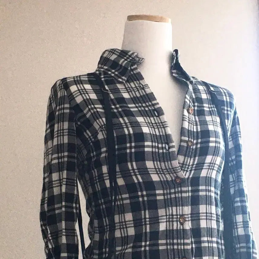 [BUNJANG] Checkered Suspender Dress / 체크 서스펜더 원피스