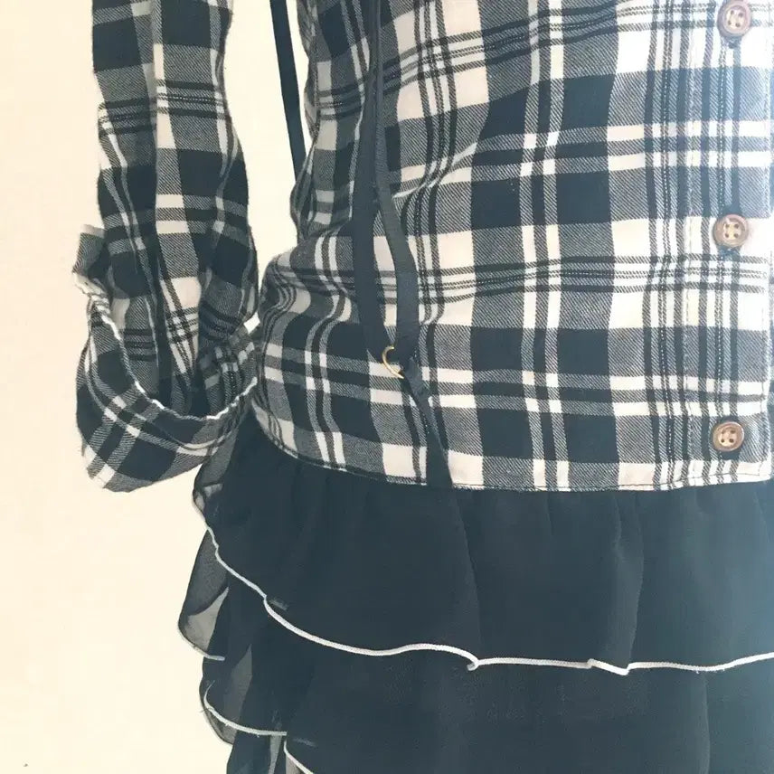 [BUNJANG] Checkered Suspender Dress / 체크 서스펜더 원피스