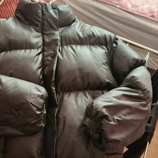 [BUNJANG] Black Short Padded Jacket / 블랙 숏패딩 박시패딩