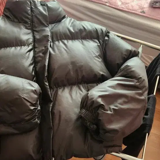 [BUNJANG] Black Short Padded Jacket / 블랙 숏패딩 박시패딩