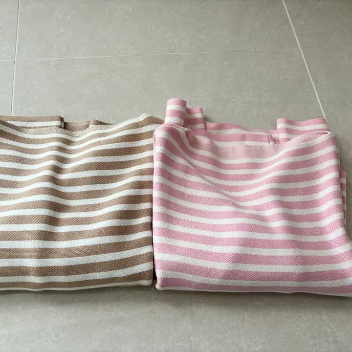 [BUNJANG] Biffishop Romantic Stripe Sweatshirt / 비피샵 로맨틱 스트라이프 스웻셔츠