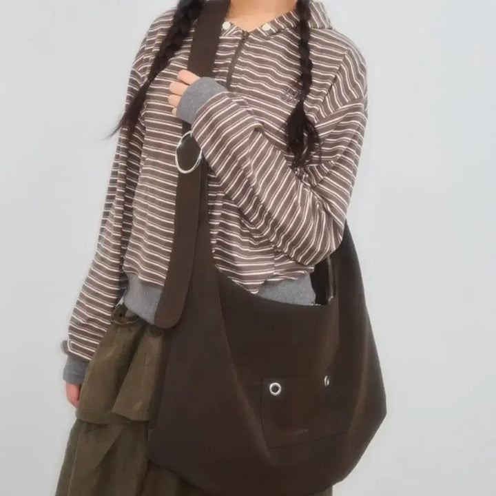 [BUNJANG] leterie Suede Ring Bag Brown / 레터리(leterie) 스웨이드 링 백 브라운