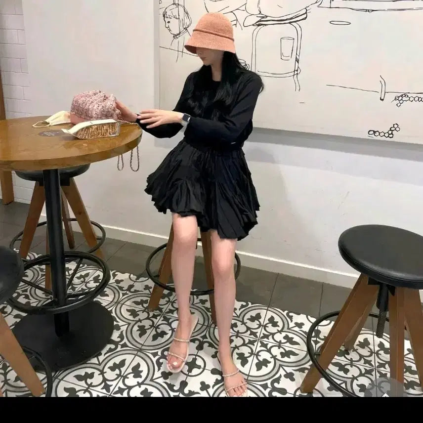 [SOLD OUT] 수입의류 드오브드벨라투피스세트(검정)