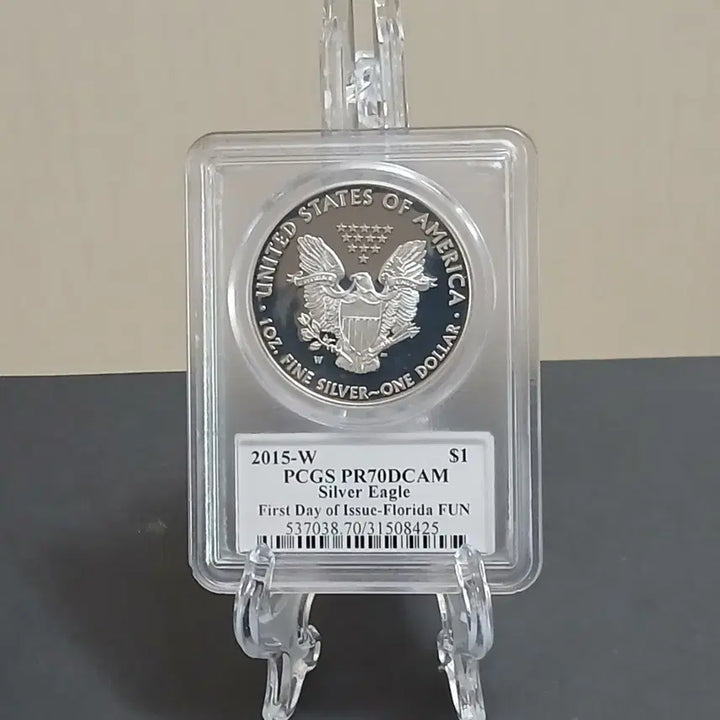 [BUNJANG] US Mint 2015 Silver Eagle First Day of Issue Silver Coin / 미국2015 PR70 실버이글 첫날발행 "메르칸티"서명 은화