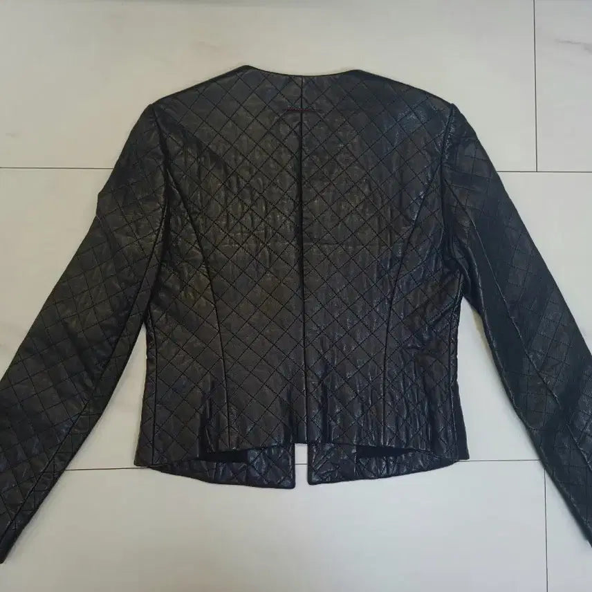 [BUNJANG] LEWITT Quilted Lambskin Leather Jacket Black / LEWITT 퀼팅 양가죽 자켓 블랙 6