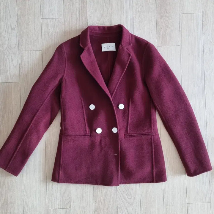 [BUNJANG] Sandro Burgundy Cardigan Jacket / 정품 산드로 버건디 카디건자켓