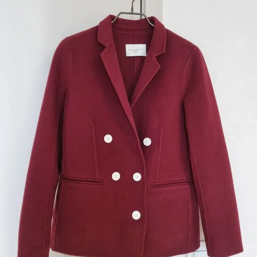 [BUNJANG] Sandro Burgundy Cardigan Jacket / 정품 산드로 버건디 카디건자켓