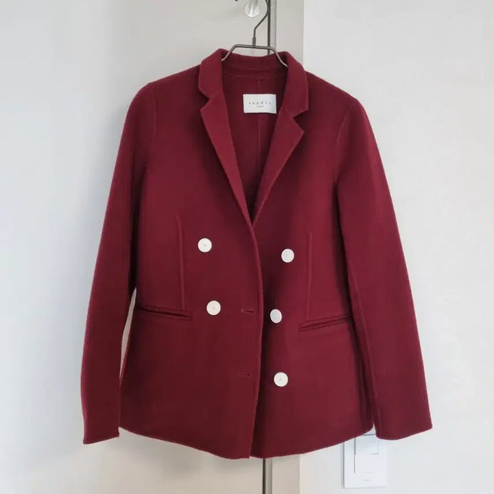[BUNJANG] Sandro Burgundy Cardigan Jacket / 정품 산드로 버건디 카디건자켓