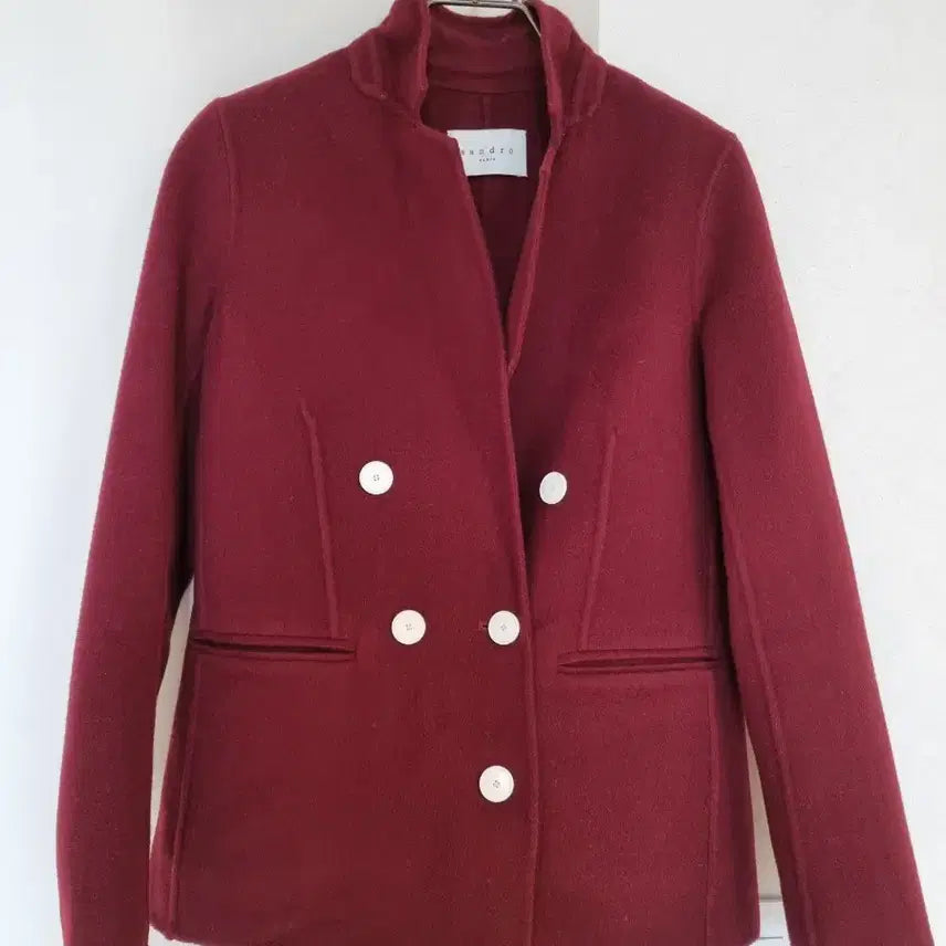 [BUNJANG] Sandro Burgundy Cardigan Jacket / 정품 산드로 버건디 카디건자켓