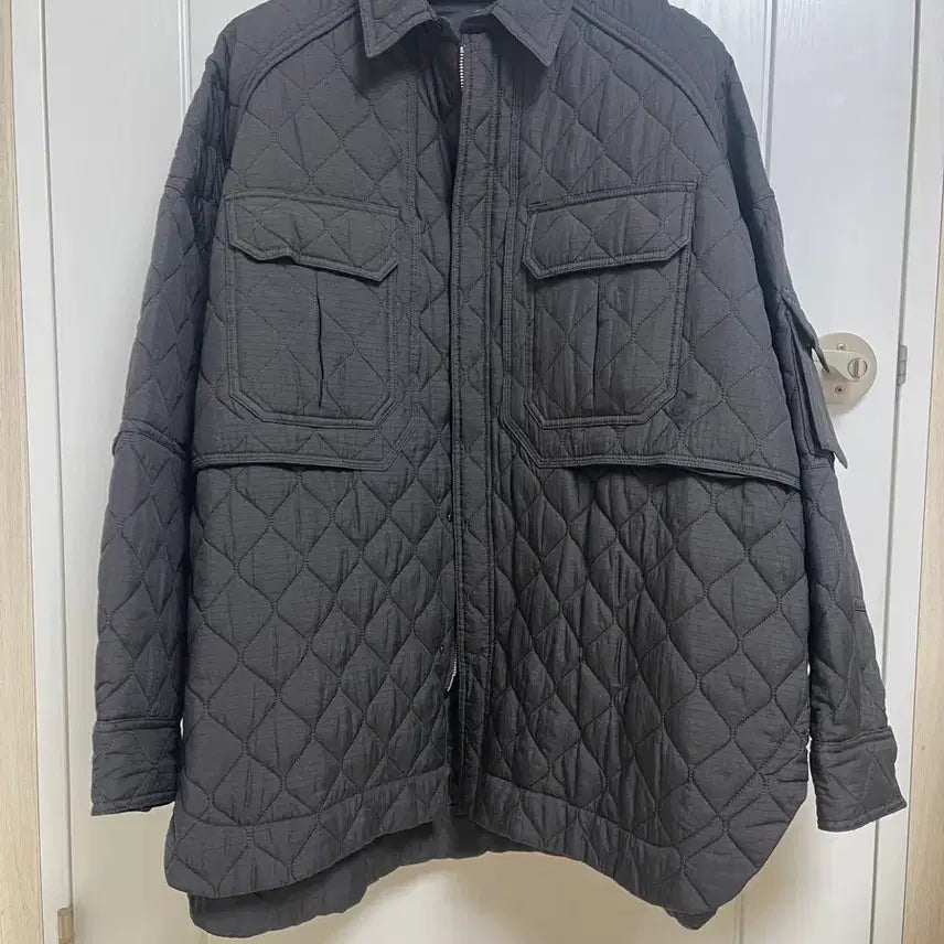 [BUNJANG] Juun.J Quilted Shirt Jacket Black 48 / 준지 퀼팅 셔츠 자켓 블랙 48사이즈