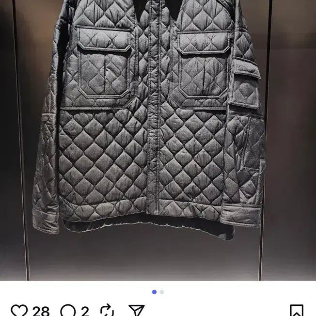 [BUNJANG] Juun.J Quilted Shirt Jacket Black 48 / 준지 퀼팅 셔츠 자켓 블랙 48사이즈