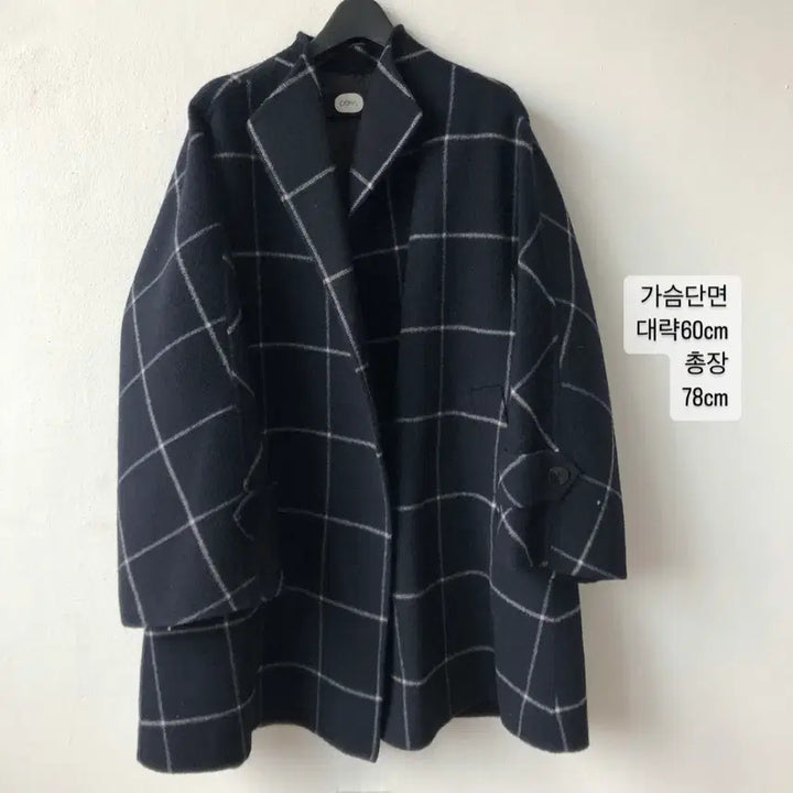 [BUNJANG] DEWL Checked Half Wool Angora Handmade Luxury Coat / 듀엘 DEWL 체크 하프 울앙고라 핸드메이드 럭셔리 코트