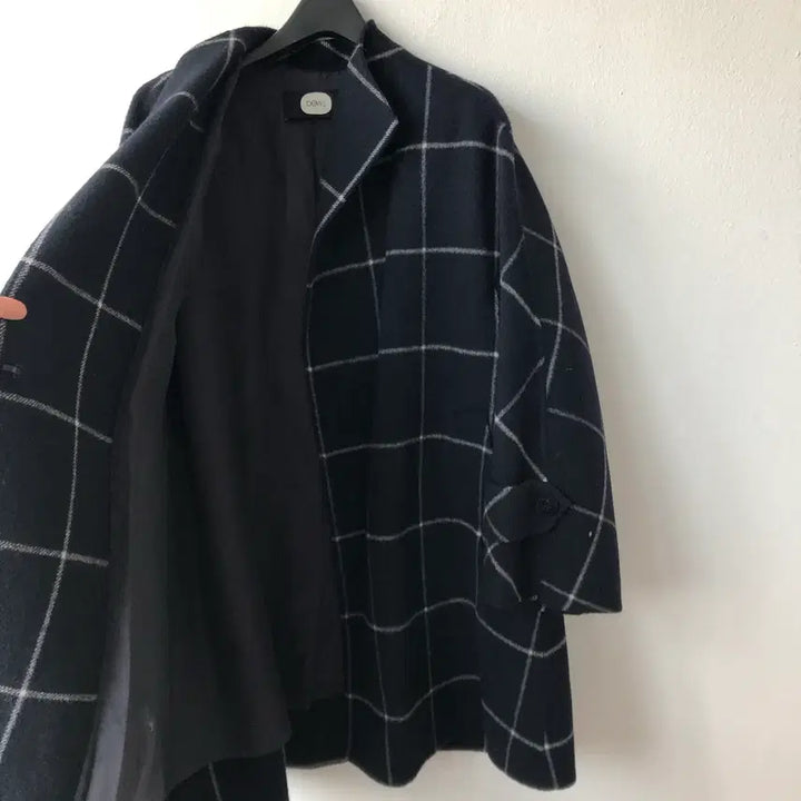 [BUNJANG] DEWL Checked Half Wool Angora Handmade Luxury Coat / 듀엘 DEWL 체크 하프 울앙고라 핸드메이드 럭셔리 코트