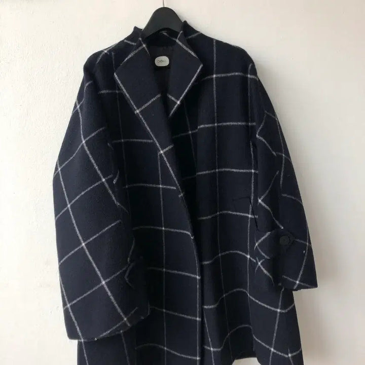 [BUNJANG] DEWL Checked Half Wool Angora Handmade Luxury Coat / 듀엘 DEWL 체크 하프 울앙고라 핸드메이드 럭셔리 코트