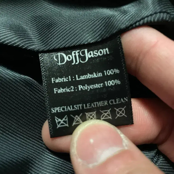 [BUNJANG] DOFFJASON 2WAY Lambskin Leather Jacket / [L] DOFFJASON 도프제이슨 2WAY 램스킨 양가죽 싱글 레더