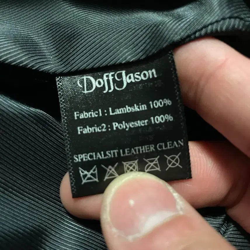 [BUNJANG] DOFFJASON 2WAY Lambskin Leather Jacket / [L] DOFFJASON 도프제이슨 2WAY 램스킨 양가죽 싱글 레더