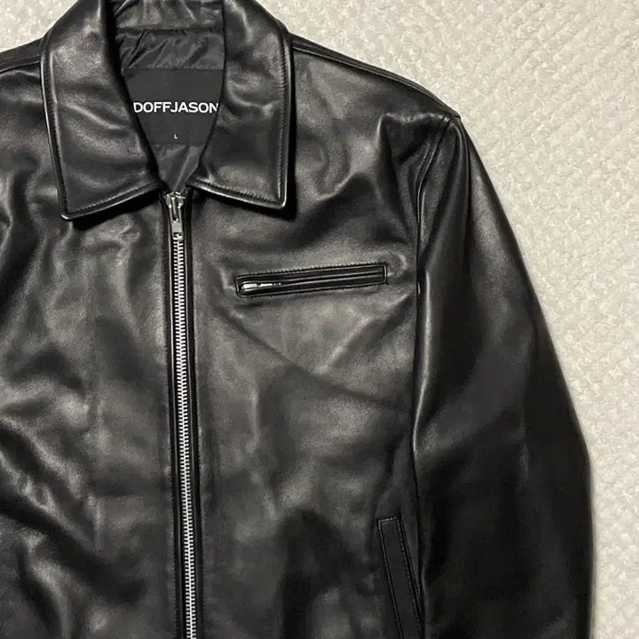 [BUNJANG] DOFFJASON 2WAY Lambskin Leather Jacket / [L] DOFFJASON 도프제이슨 2WAY 램스킨 양가죽 싱글 레더