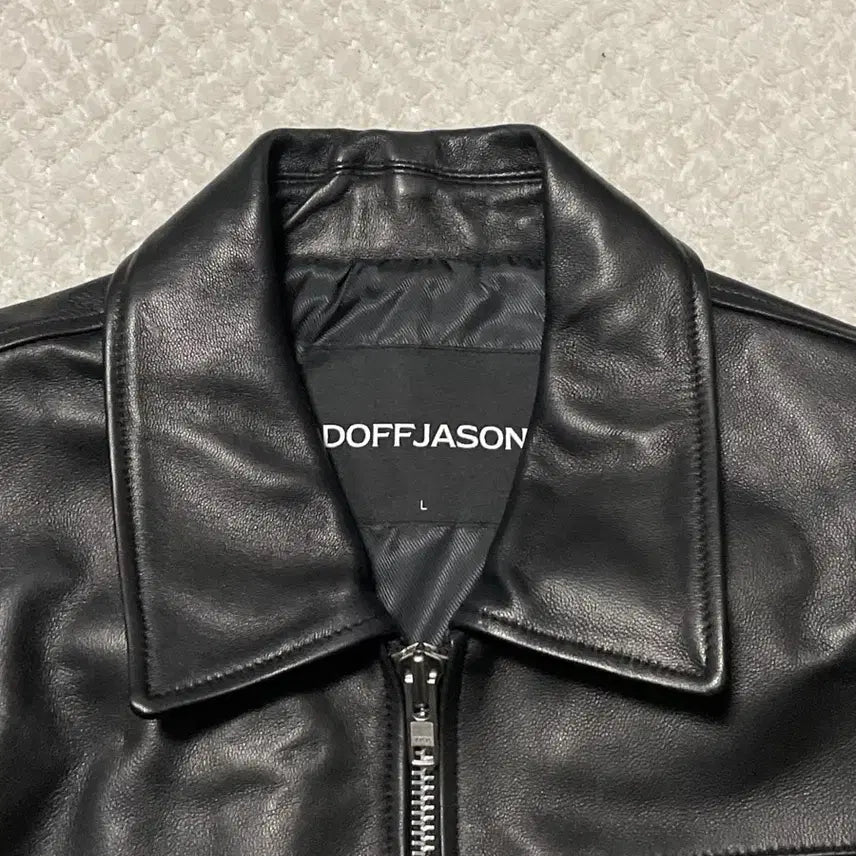 [BUNJANG] DOFFJASON 2WAY Lambskin Leather Jacket / [L] DOFFJASON 도프제이슨 2WAY 램스킨 양가죽 싱글 레더