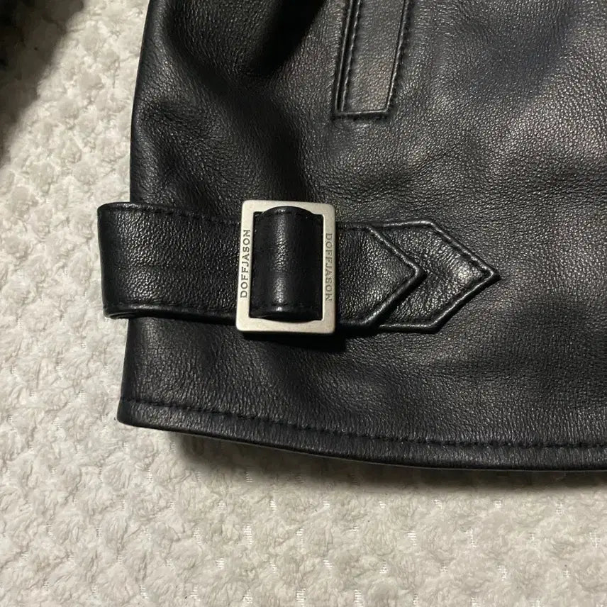 [BUNJANG] DOFFJASON 2WAY Lambskin Leather Jacket / [L] DOFFJASON 도프제이슨 2WAY 램스킨 양가죽 싱글 레더