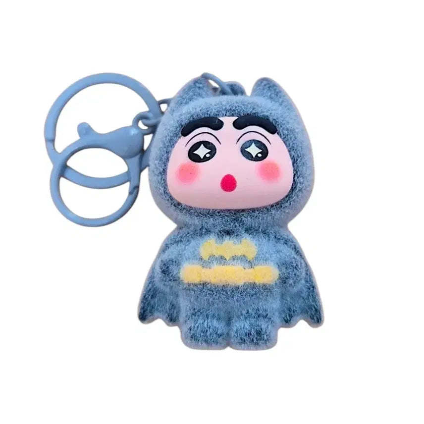 [BUNJANG] Crayon Shin-chan Superman Batman Frosted Keyring / 짱구 슈퍼맨 배트맨 후로킹 키링
