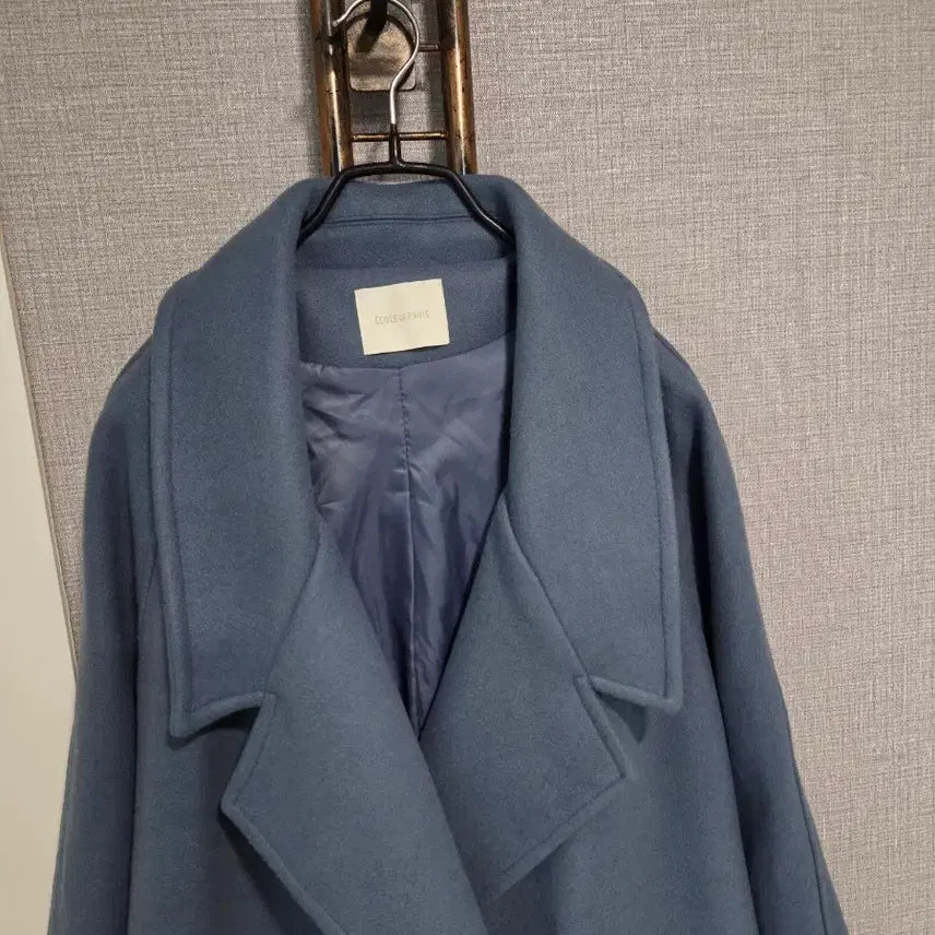 [BUNJANG] ECOLE DE PARIS Wool Blend Handmade Flare Long Coat / ECOLE DE PARIS 모함유 핸드메이드 플레어롱코트