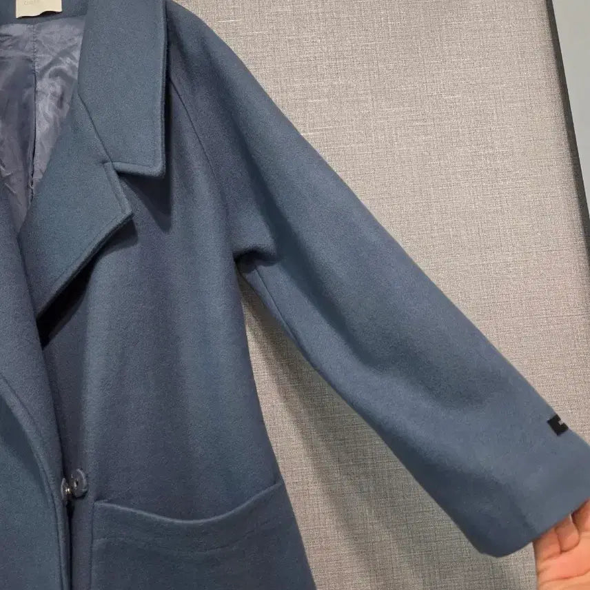 [BUNJANG] ECOLE DE PARIS Wool Blend Handmade Flare Long Coat / ECOLE DE PARIS 모함유 핸드메이드 플레어롱코트