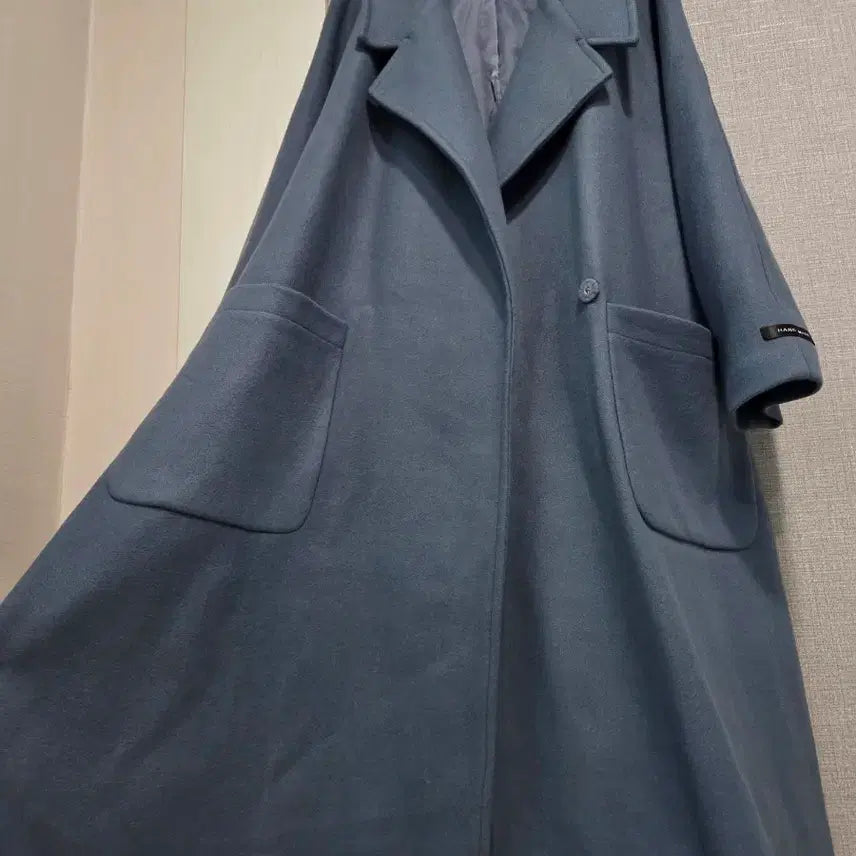 [BUNJANG] ECOLE DE PARIS Wool Blend Handmade Flare Long Coat / ECOLE DE PARIS 모함유 핸드메이드 플레어롱코트