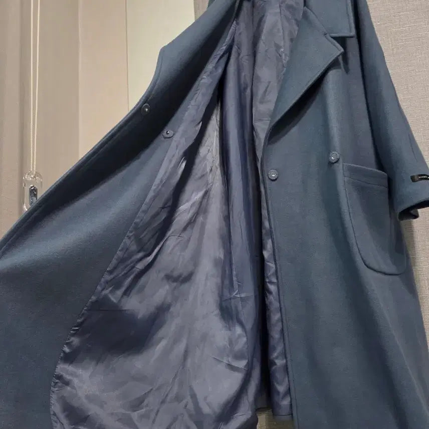 [BUNJANG] ECOLE DE PARIS Wool Blend Handmade Flare Long Coat / ECOLE DE PARIS 모함유 핸드메이드 플레어롱코트