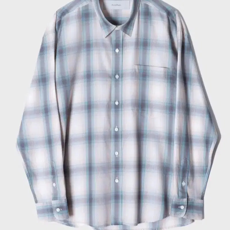[BUNJANG] First Floor Vanilla Sky Ombre Check Shirt / [46] 퍼스트플로어 바닐라스카이 옴브레 체크 셔츠