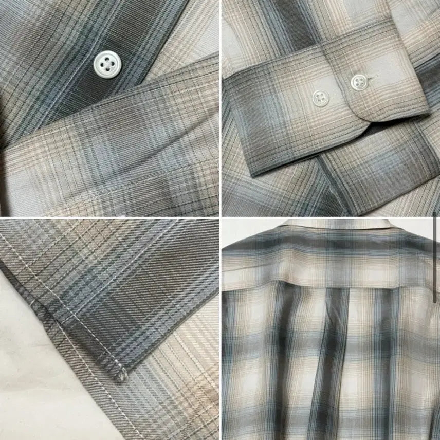 [BUNJANG] First Floor Vanilla Sky Ombre Check Shirt / [46] 퍼스트플로어 바닐라스카이 옴브레 체크 셔츠