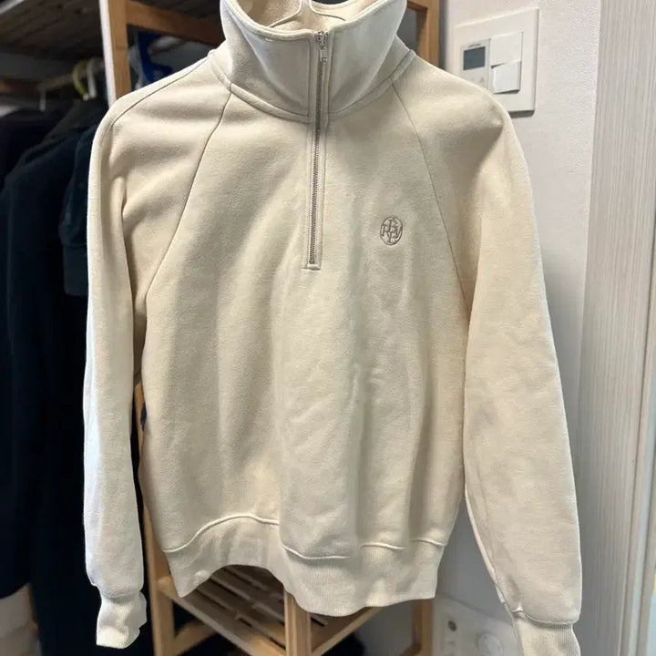[BUNJANG] None Half-Neck Fleece Sweatshirt / 폴햄 아이보리 하프넥 집업 기모 맨투맨  55