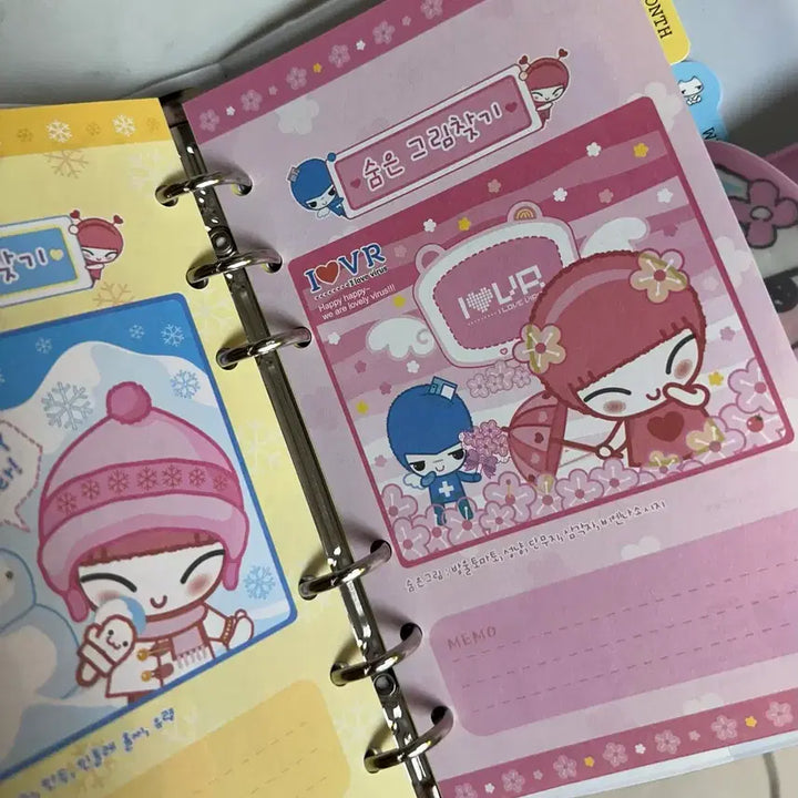 [SOLD OUT] [미사용] 고전 와와109 아이네코 핑크 바인더+키링 세트