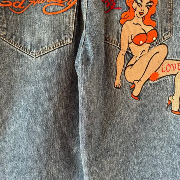 [BUNJANG] Ed Hardy Denim Pants / 빈티지 에드 하디 데님 팬츠