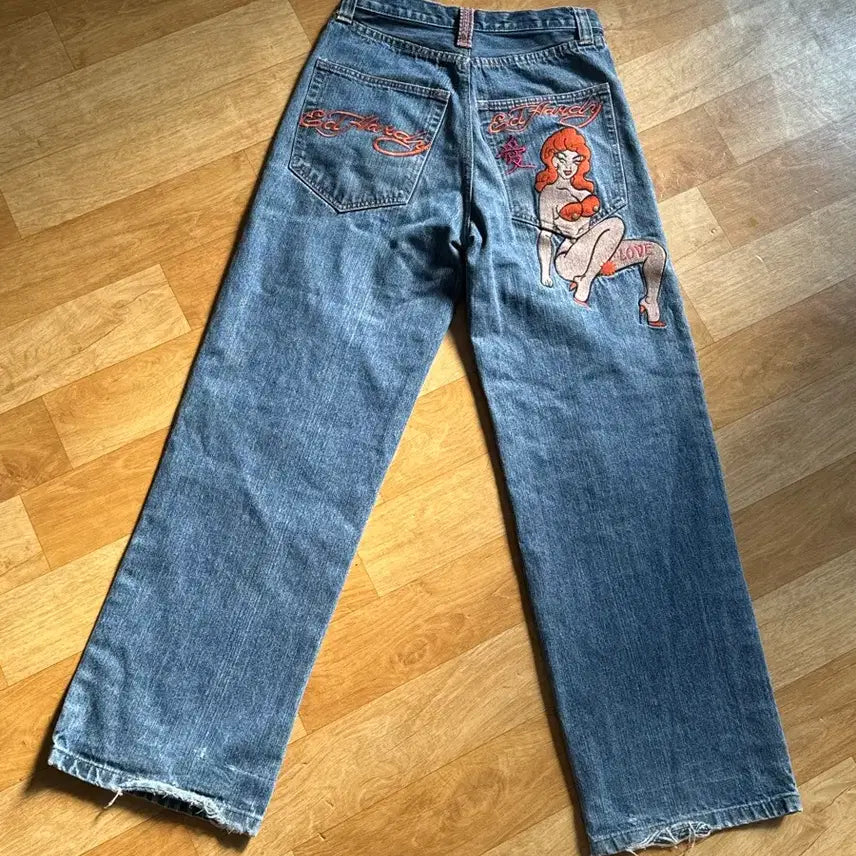 [BUNJANG] Ed Hardy Denim Pants / 빈티지 에드 하디 데님 팬츠