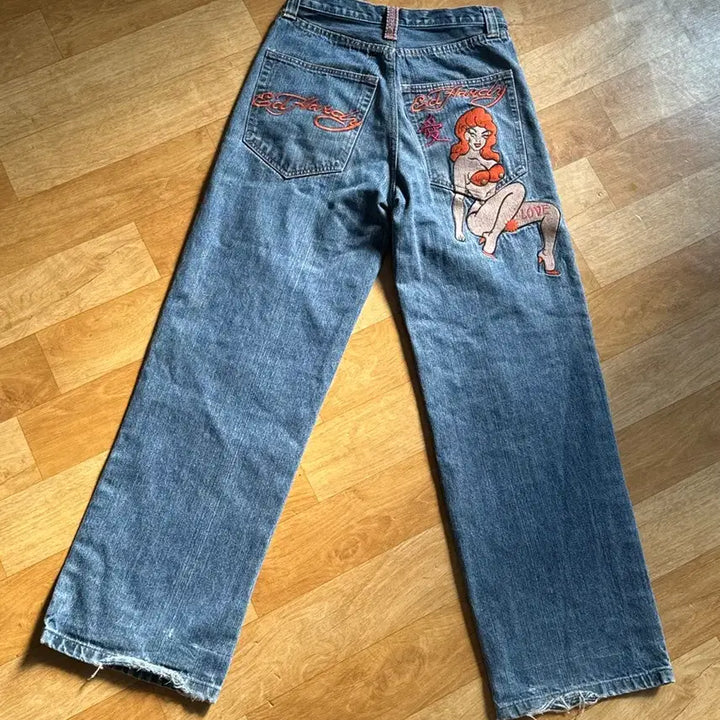[BUNJANG] Ed Hardy Denim Pants / 빈티지 에드 하디 데님 팬츠