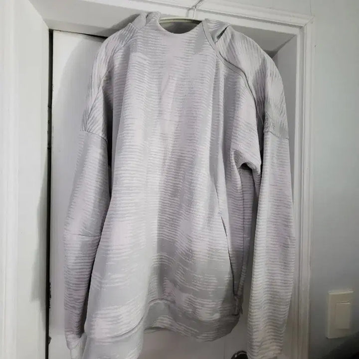 [BUNJANG] Adidas Gray Pattern Hoodie / 아디다스 그레이 패턴 후드티