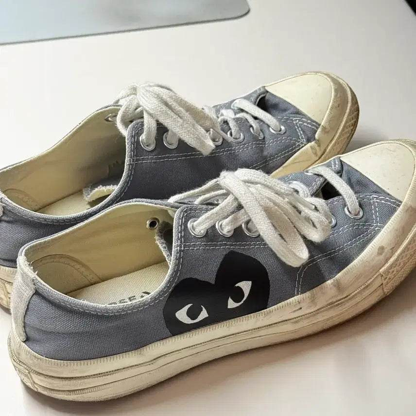 [BUNJANG] Comme des Garcons Converse Chuck Taylor Steel Grey Sneakers / 꼼데가르송 컨버스 척테일러 스틸그레이 (275)