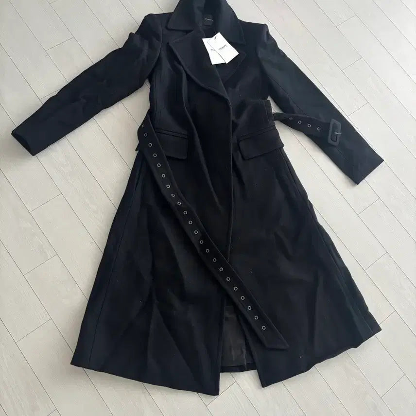 [BUNJANG] Theory Perfect Belted Coat - Black / 띠어리 퍼펙트 벨티드 코트 블랙 P 사이즈 새상품