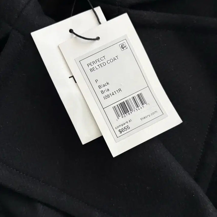 [BUNJANG] Theory Perfect Belted Coat - Black / 띠어리 퍼펙트 벨티드 코트 블랙 P 사이즈 새상품