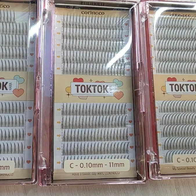 [BUNJANG] Ttok Tok Hara Eyelashes Bundle Set / 톡톡하라 3통 속눈썹 10 11 12 브라운 일괄