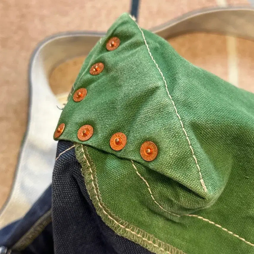 [BUNJANG] NICENESS L.lesh Shoulder Tote Bag (Green/Navy) / 나이스네스(NICENESS)  L.lesh  숄더 토트백 그린 네이비