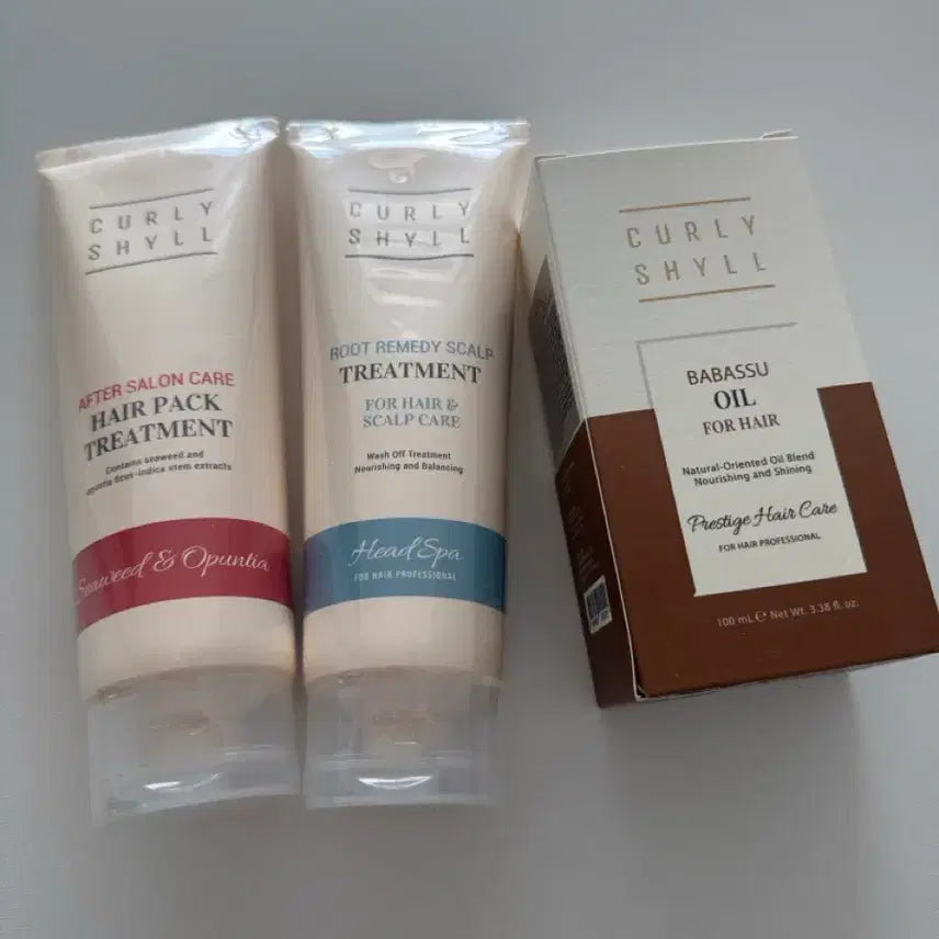 [BUNJANG] Curie Shield Treatment & Babassu Oil Bundle / 커리쉴 트리트먼트2개+바바수오일 새제품 일괄판매