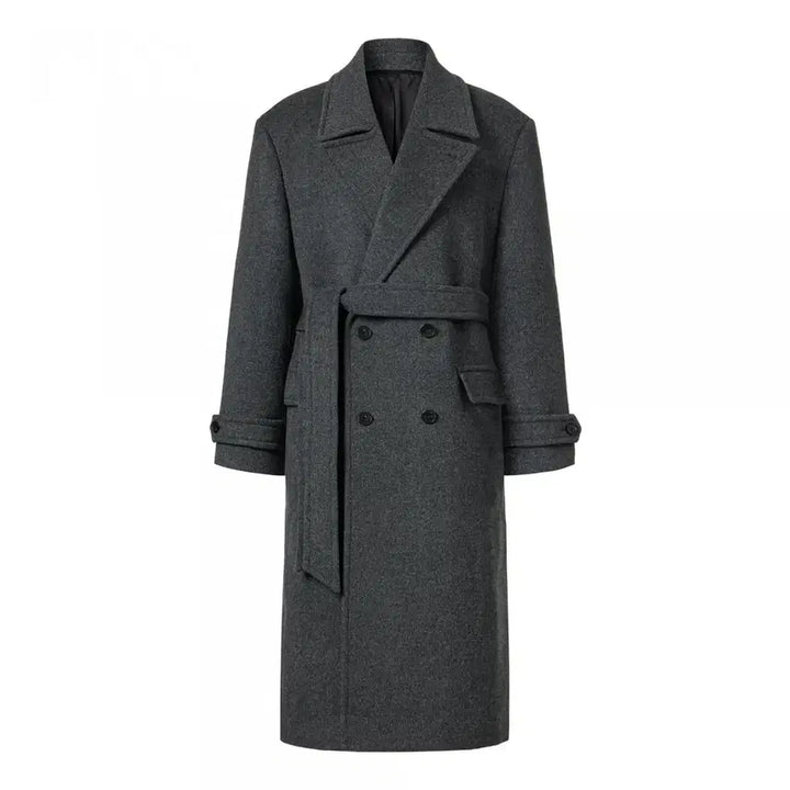 [BUNJANG] Savage Cashmere Double Belted Coat L / 세비지 캐시미어 더블 벨티드 코트 L 새상품