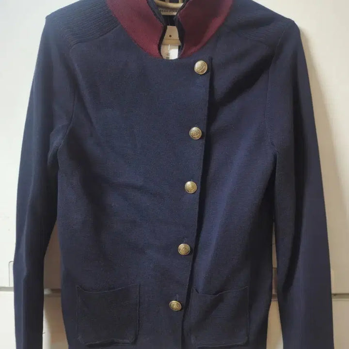 [BUNJANG] Beanpole Navy Gold Button Cardigan / 빈폴 네이비 금장 카라 가디건 100