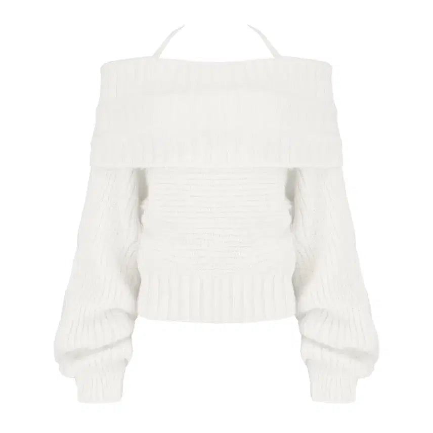 [BUNJANG] Cliché Palette Knit White / 클리시어 팔레트 니트 화이트
